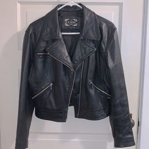 Genuine leather Guess jacket size medium